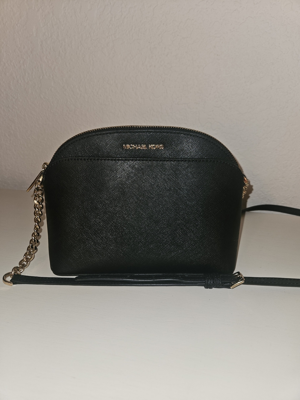 Michael Kors Women's Black Saffiano Leather Crossbody Bag